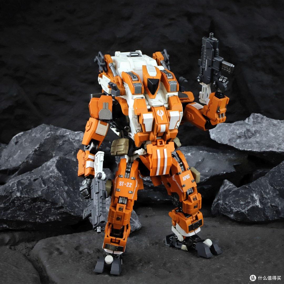 晒图JOYTOY暗源天启系列蜂鸟常规作战型机甲ST-8622成品模型