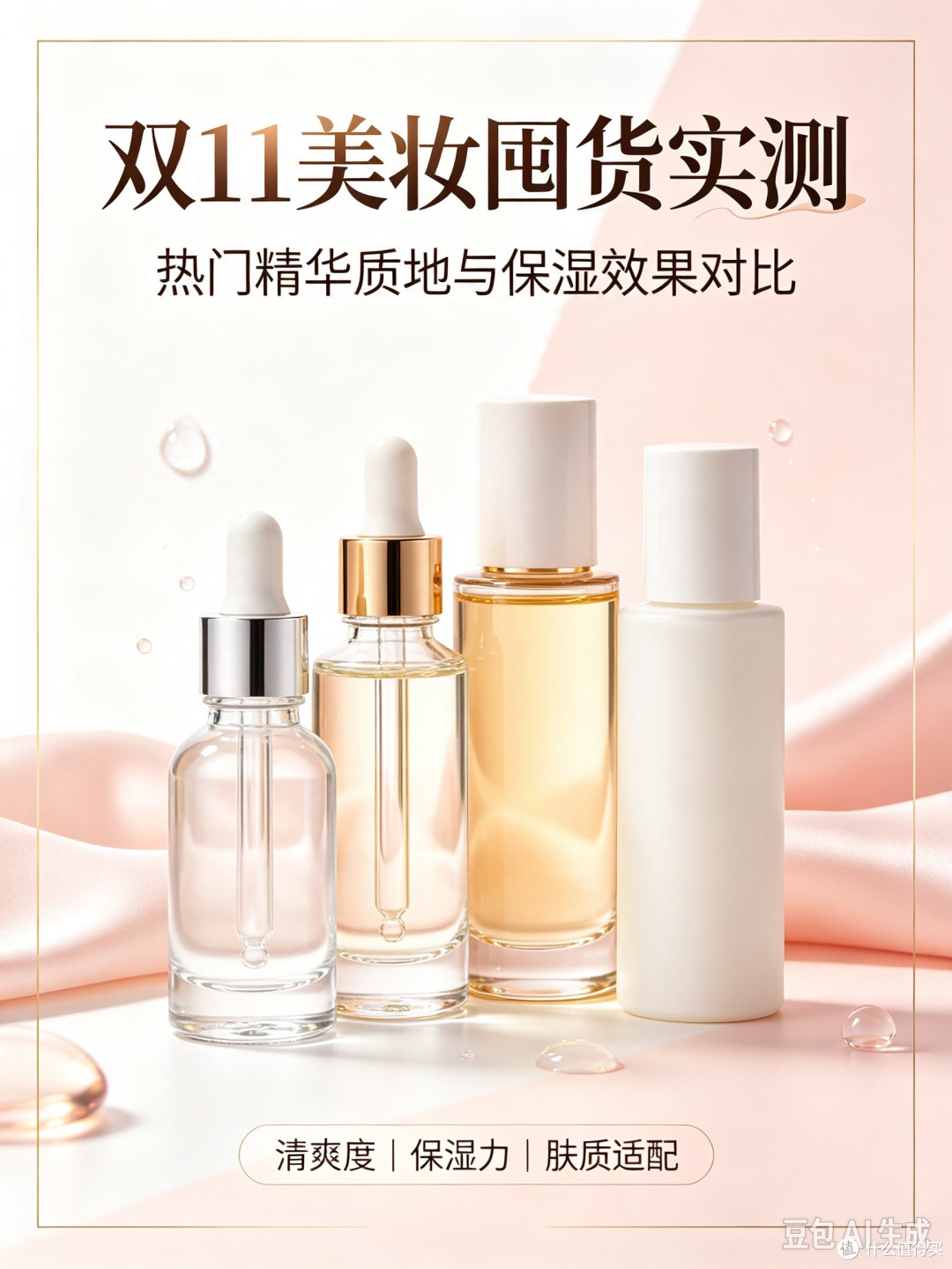 双11美妆囤货实测，热门精华质地与保湿效果对比