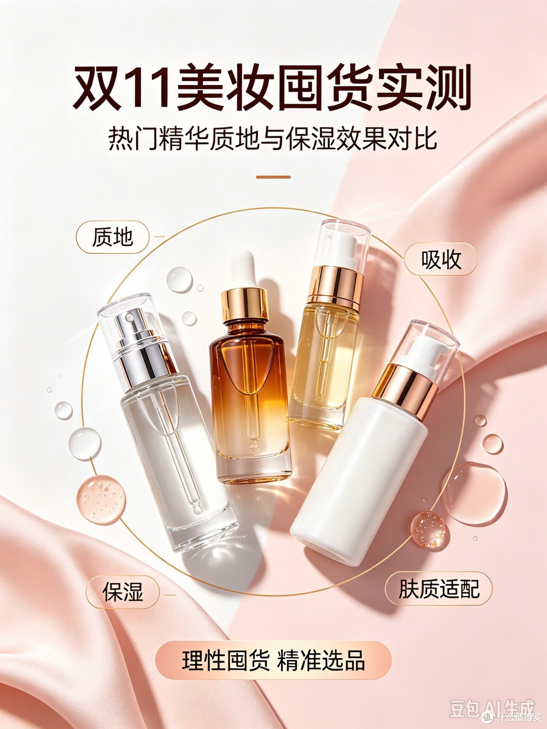 双11美妆囤货实测，热门精华质地与保湿效果对比