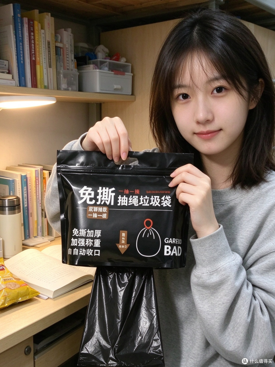 租房党学生党刚需✅加厚抽绳垃圾袋,告别脏手烦恼